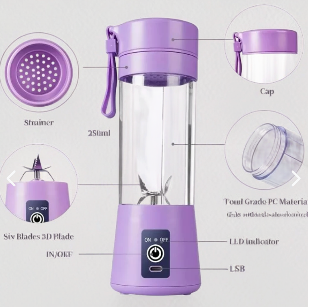 Licuadora Portatil Recargable 380ml Gx
